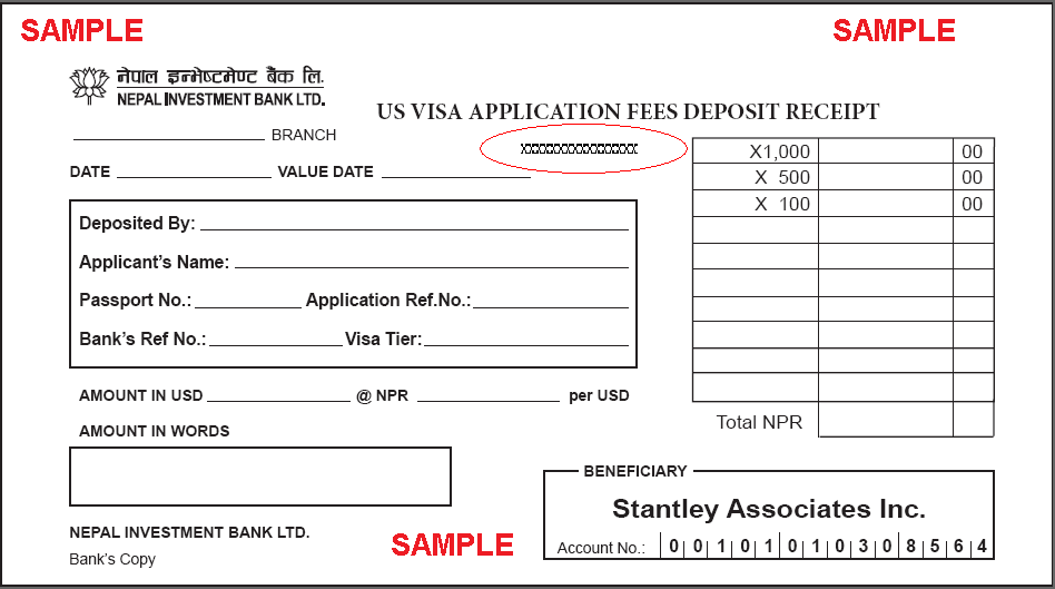 Bank Reciept